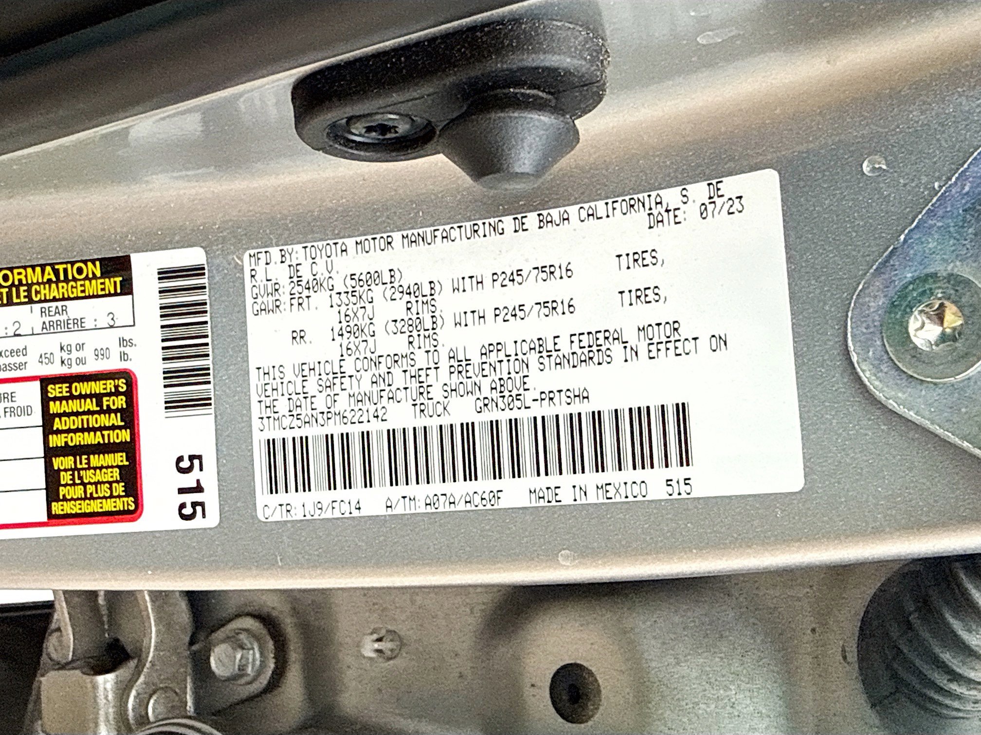 Used 2023 Toyota Tacoma SR5 w/ Technology Package image 25