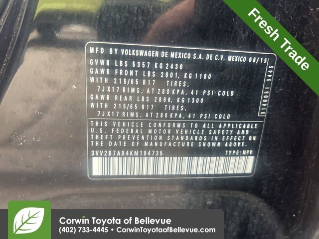 Used 2019 Volkswagen Tiguan SE w/ Panoramic Sunroof Package image 15