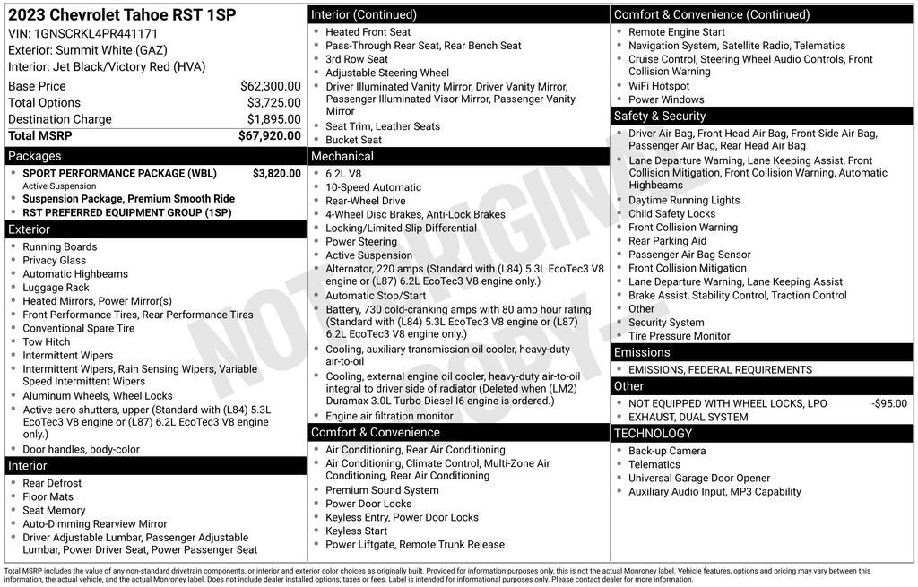 Used 2023 Chevrolet Tahoe RST w/ Sport Performance Package image 6