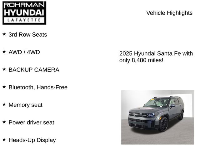 Certified 2025 Hyundai Santa Fe Calligraphy AWD/4WD image 7