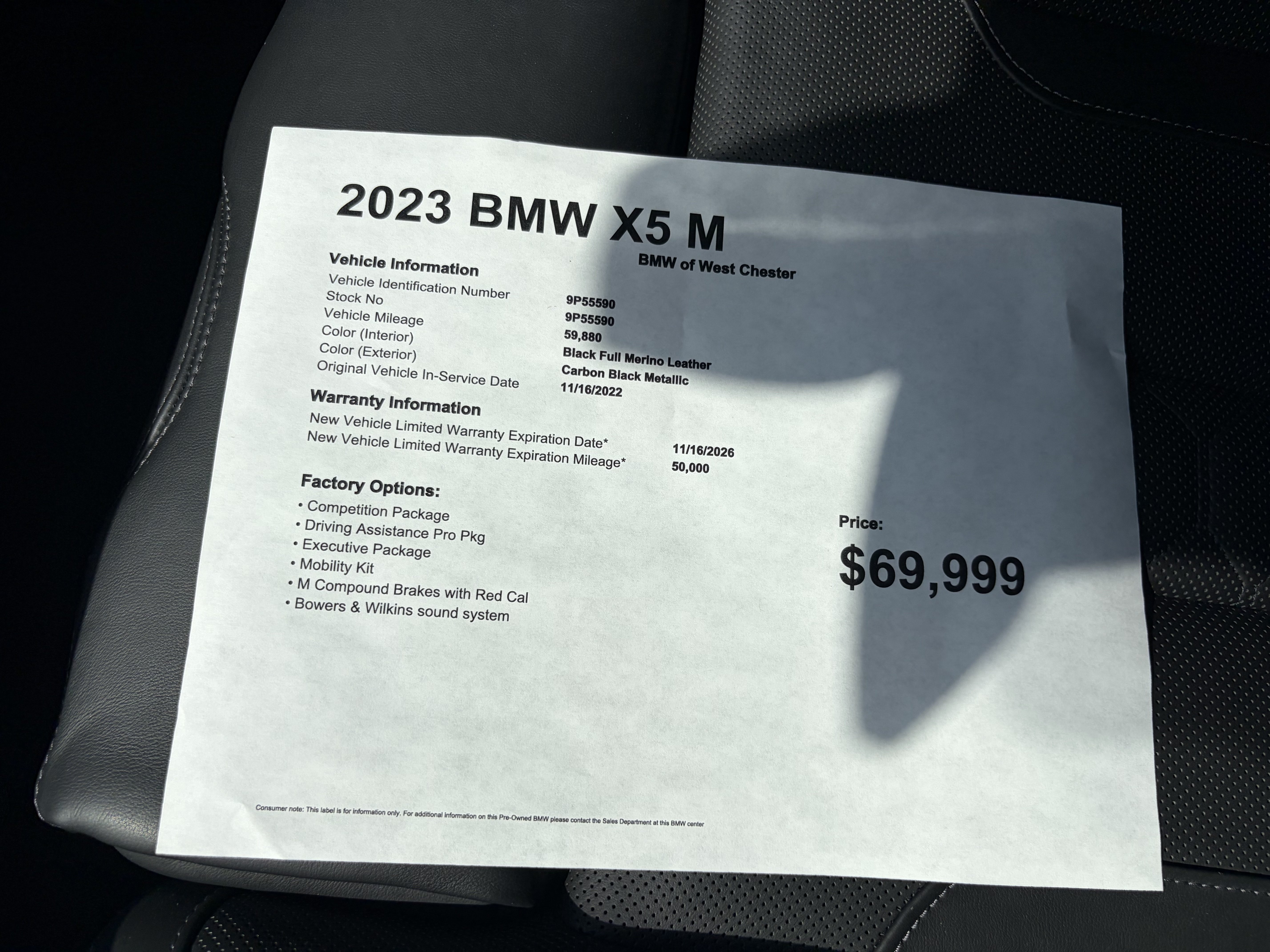 Used 2023 BMW X5 M w/ Competition Package AWD/4WD image 18