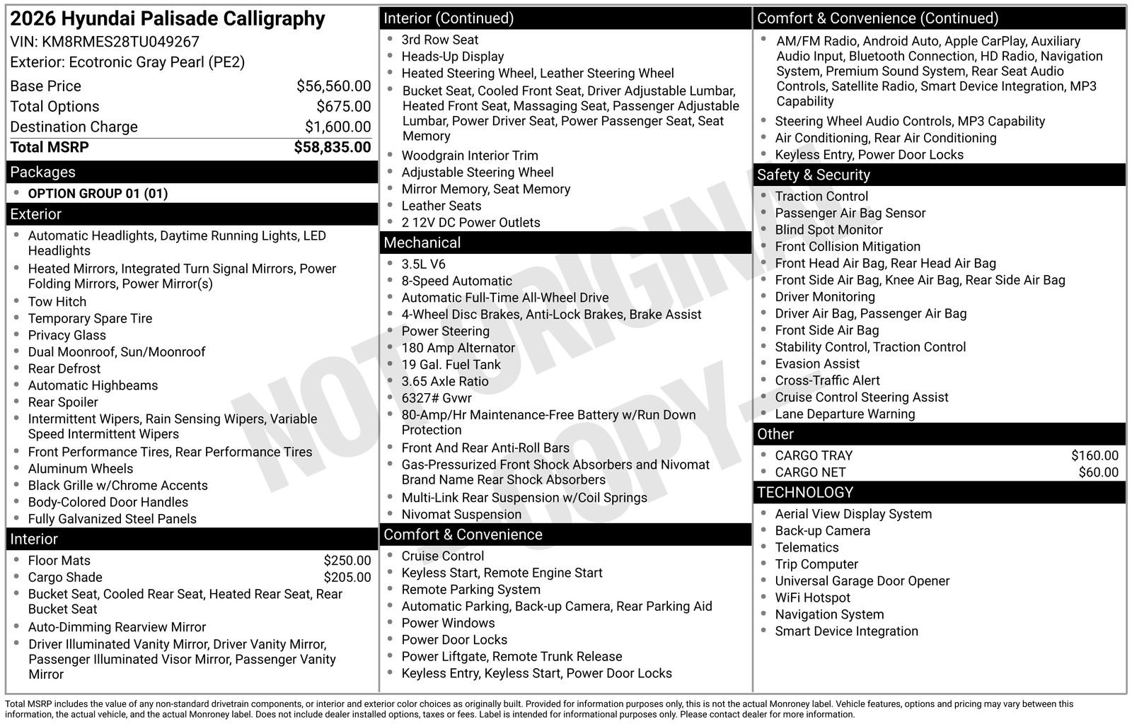 New 2026 Hyundai Palisade Calligraphy image 8