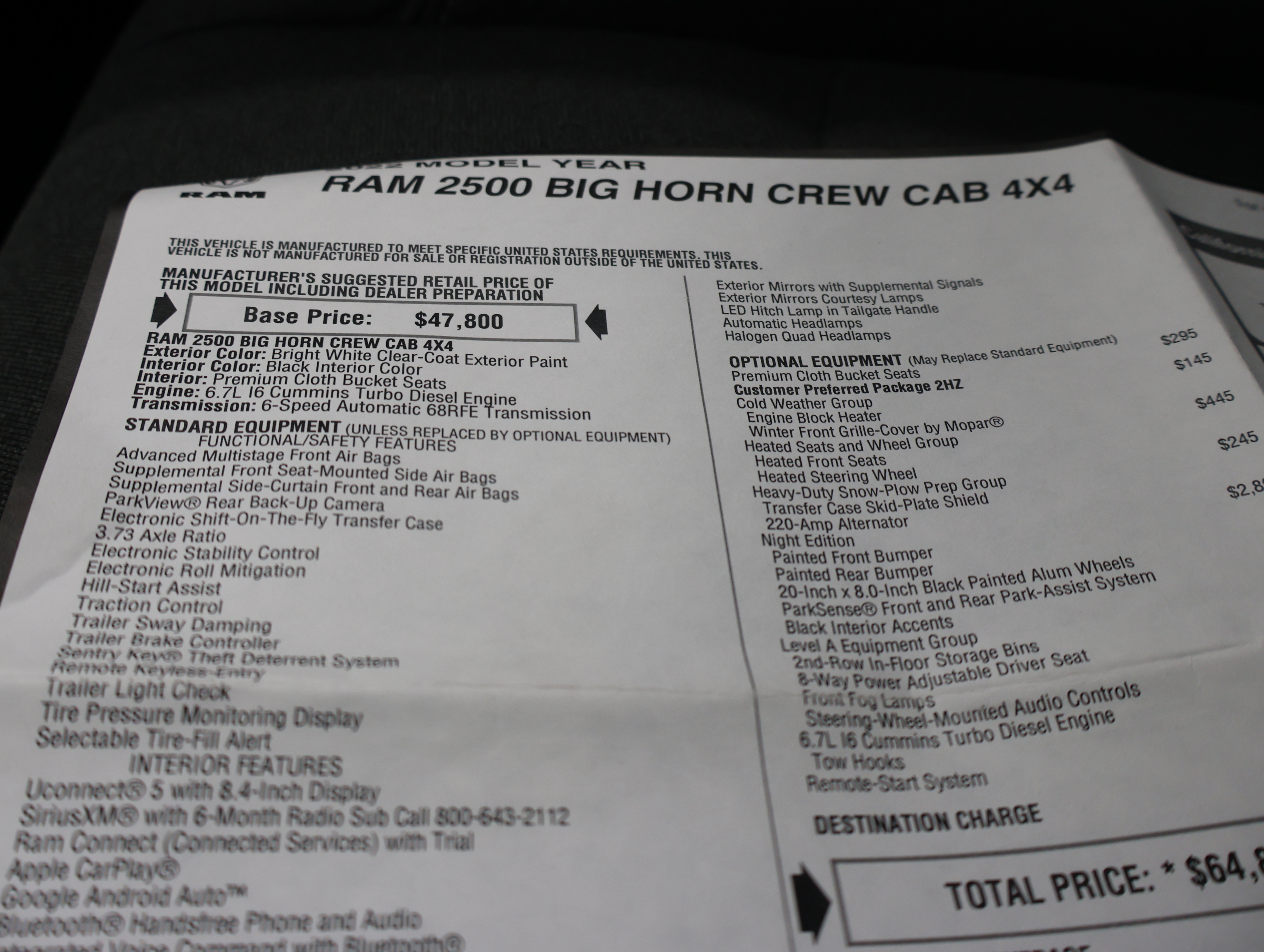 Used 2022 RAM 2500 Big Horn w/ Night Edition AWD/4WD image 58