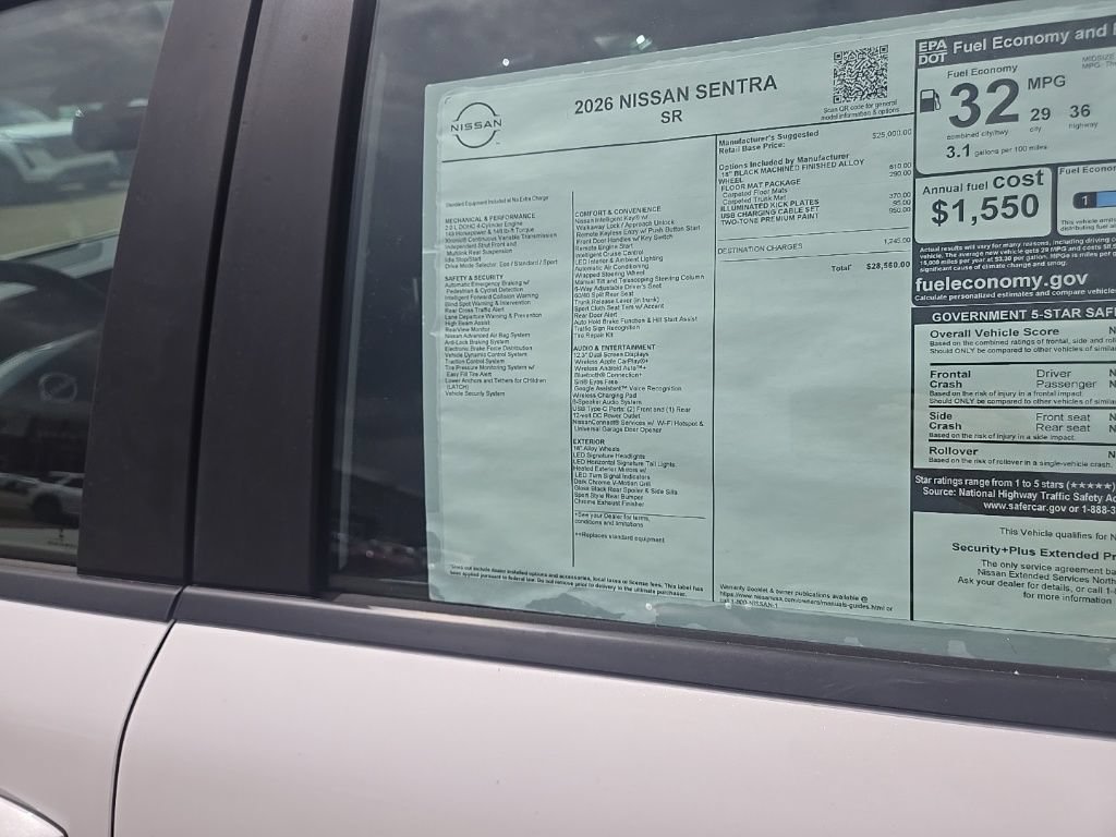 New 2026 Nissan Sentra SR FWD image 32