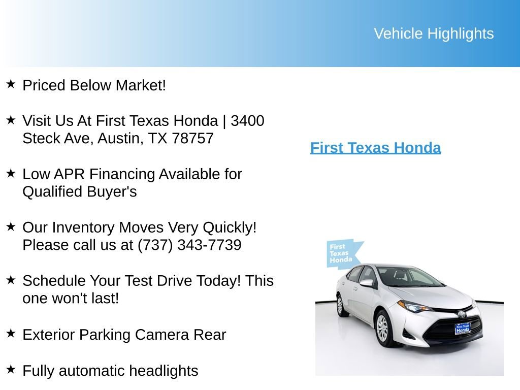 Used 2019 Toyota Corolla LE FWD image 9