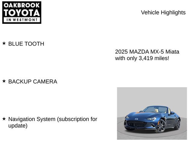 Used 2025 MAZDA MX-5 Miata Grand Touring RWD image 5