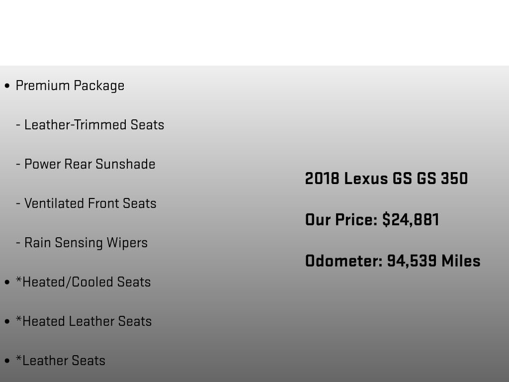 Used 2018 Lexus GS 350 AWD w/ Premium Package image 6