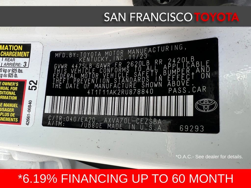 Certified 2024 Toyota Camry SE w/ Convenience Package FWD image 39