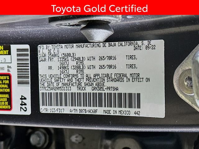 Certified 2022 Toyota Tacoma TRD Off-Road image 26