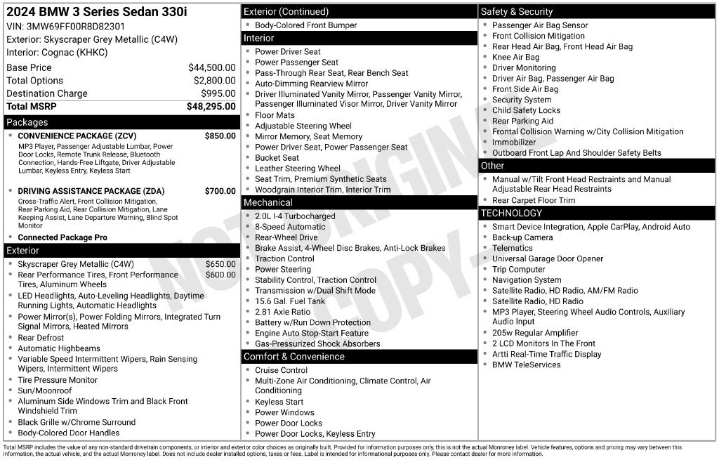 Used 2024 BMW 330i Sedan w/ Convenience Package RWD image 4