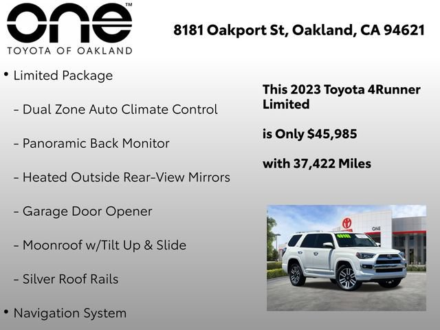 Certified 2023 Toyota 4Runner Limited AWD/4WD image 6