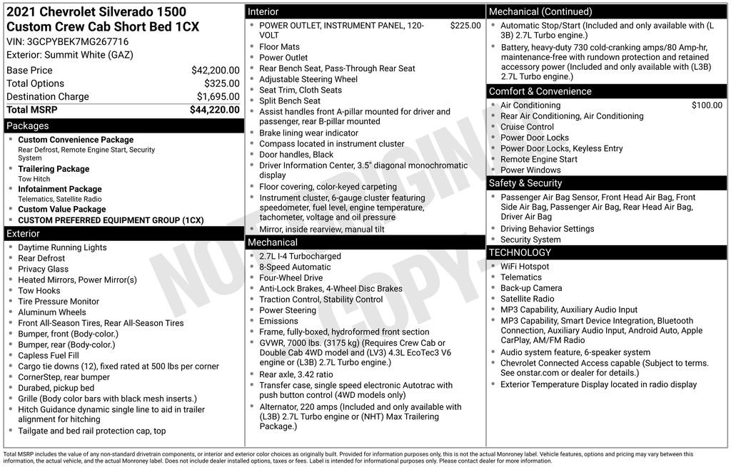 Used 2021 Chevrolet Silverado 1500 Custom AWD/4WD image 6