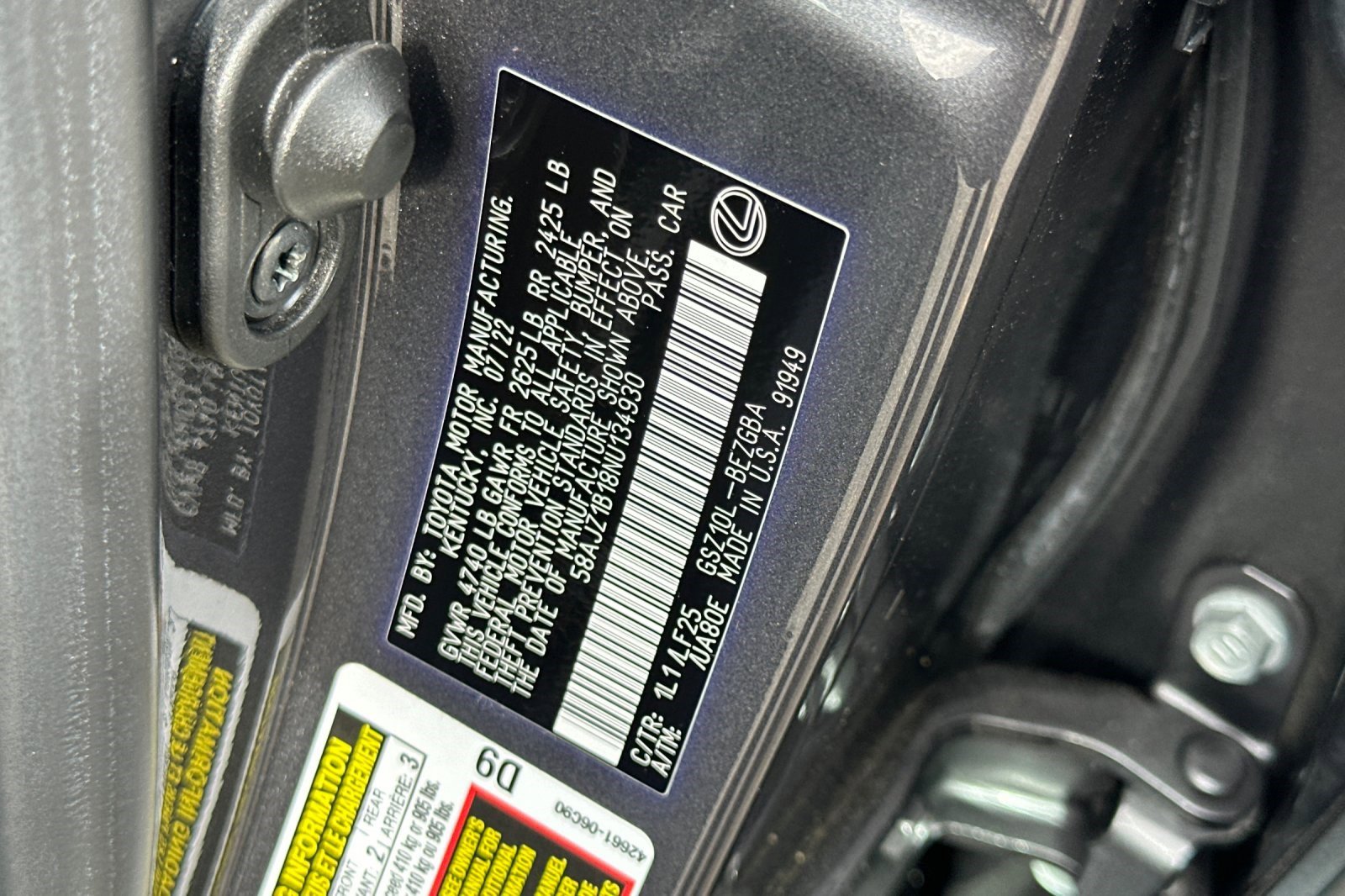 Certified 2022 Lexus ES 350 F Sport image 41