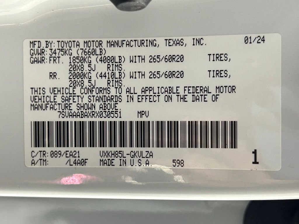 Used 2024 Toyota Sequoia Limited image 44