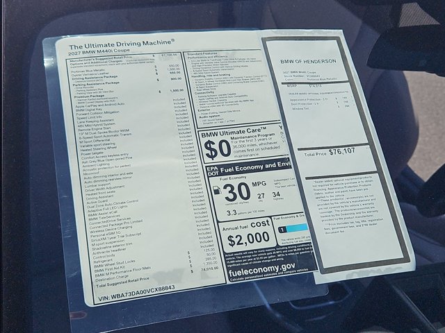 New 2027 BMW M440i Coupe w/ Premium Package RWD image 17