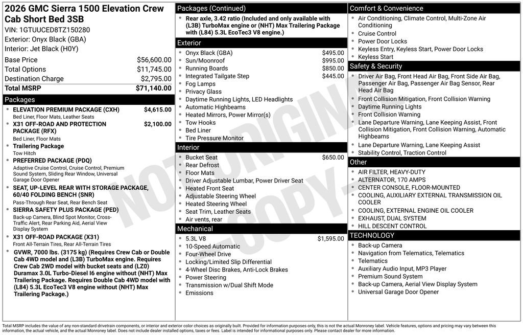 New 2026 GMC Sierra 1500 Elevation w/ Elevation Premium Package AWD/4WD image 5