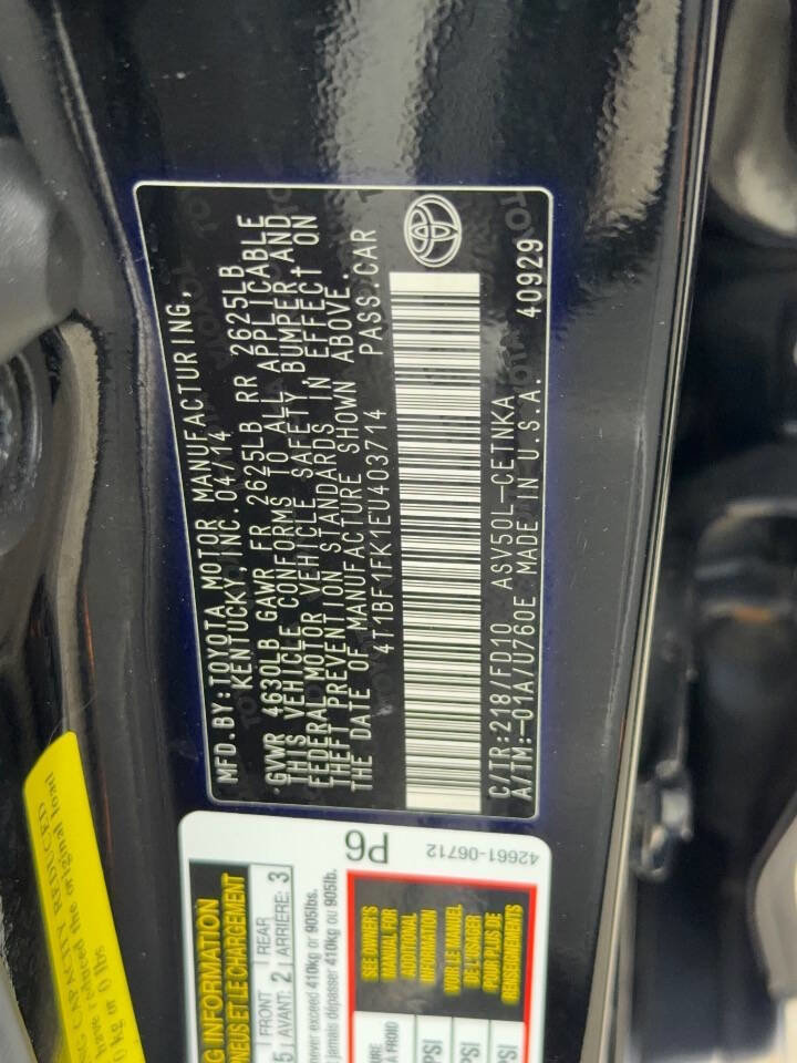 Used 2014 Toyota Camry LE FWD image 62
