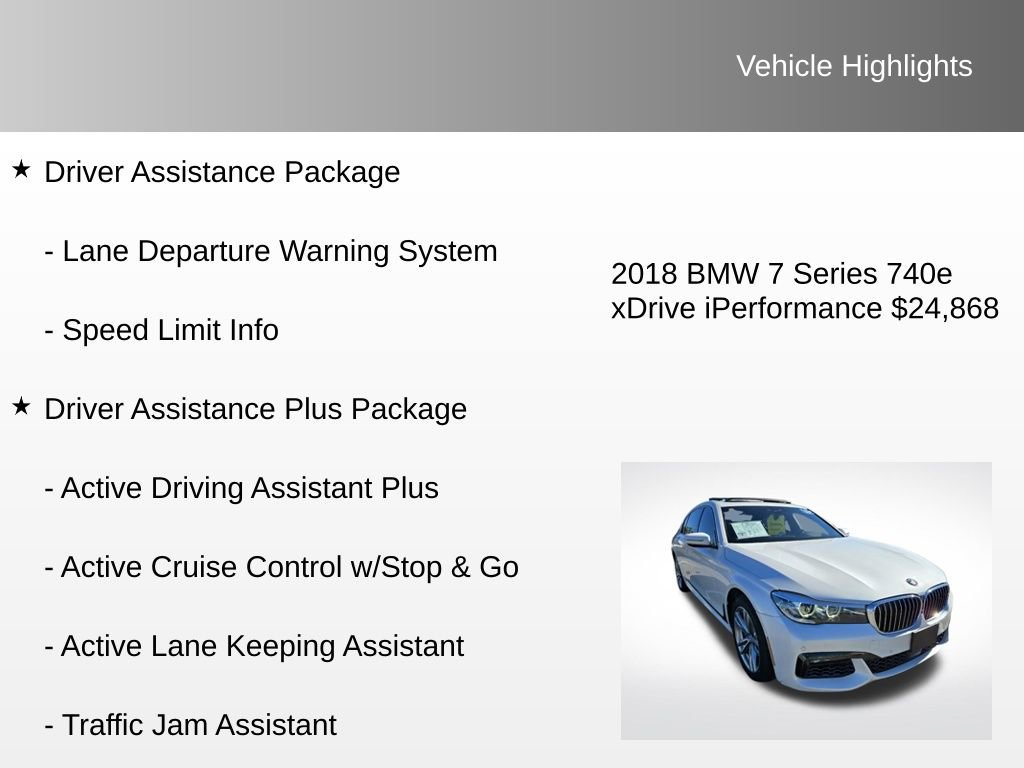 Used 2018 BMW 740e xDrive w/ M Sport Package image 16