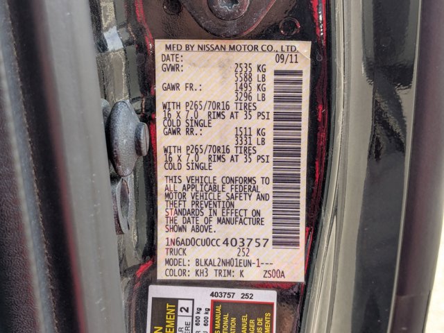 Used 2012 Nissan Frontier SV image 15