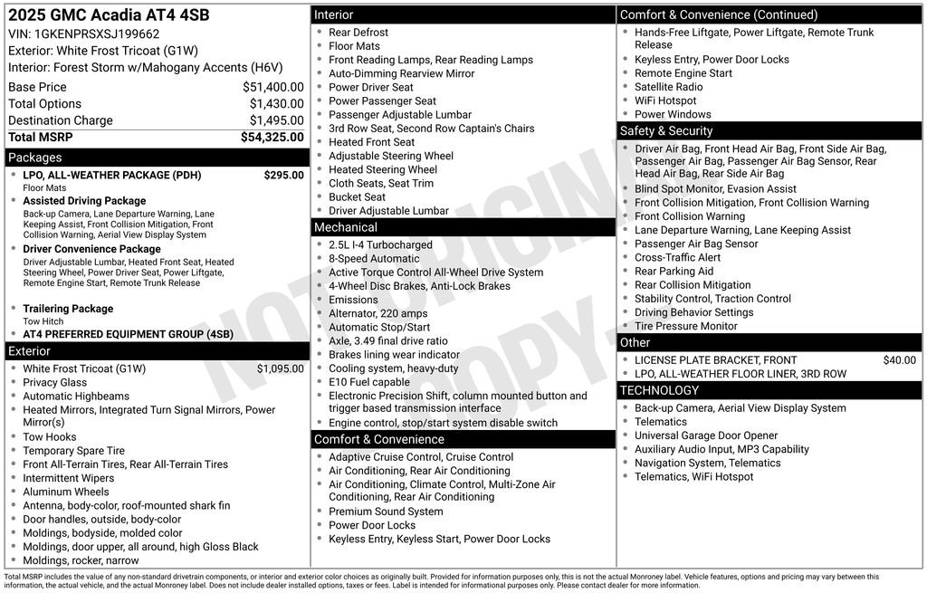 Used 2025 GMC Acadia AT4 w/ LPO, All-Weather Package AWD/4WD image 38