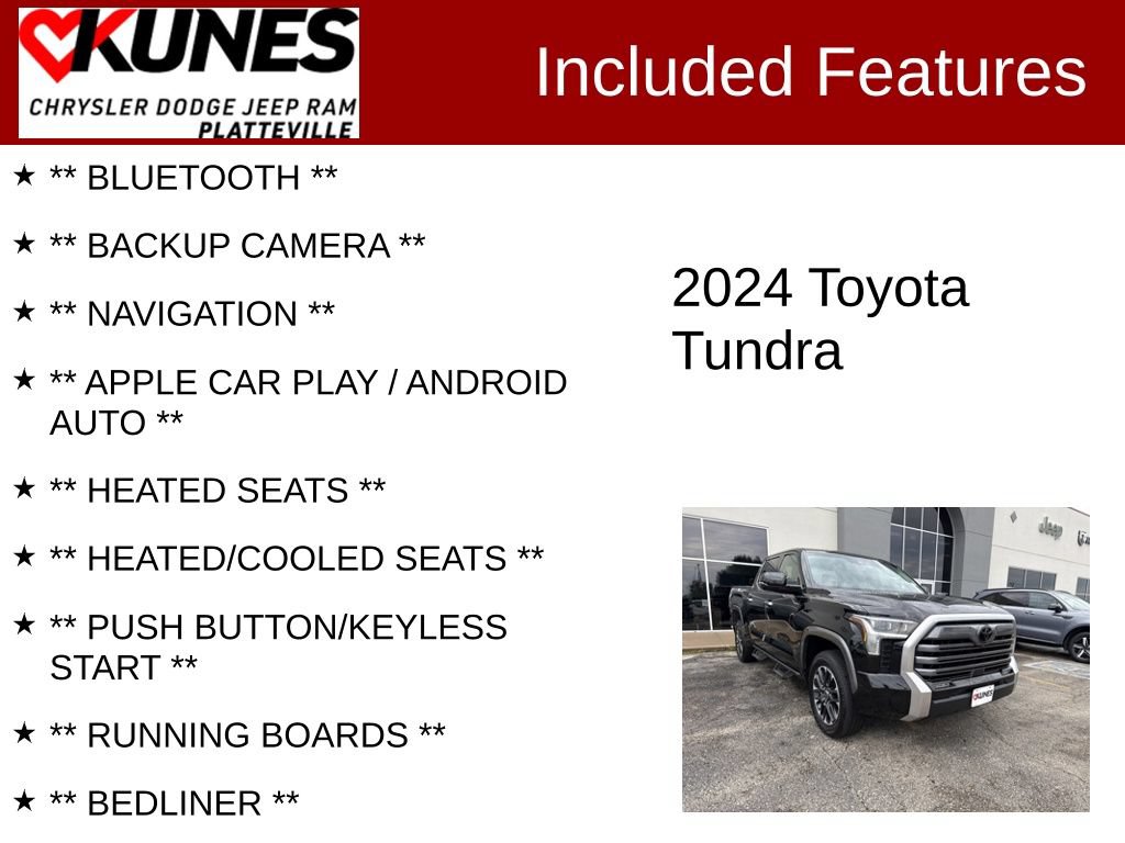 Used 2024 Toyota Tundra Limited AWD/4WD image 2