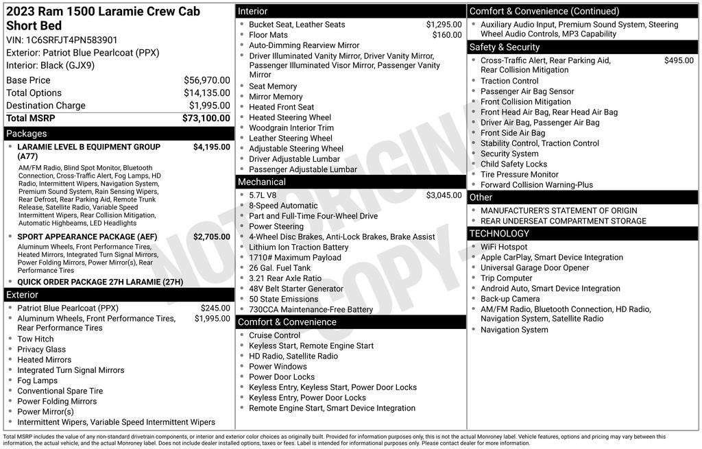 Used 2023 RAM 1500 Laramie AWD/4WD image 36