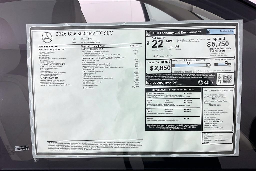 New 2026 Mercedes-Benz GLE 350 4MATIC image 13