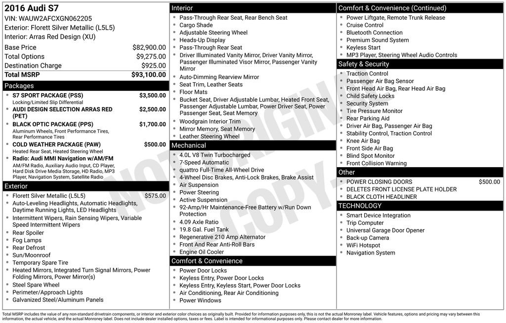 Used 2016 Audi S7 w/ S7 Sport Package image 20