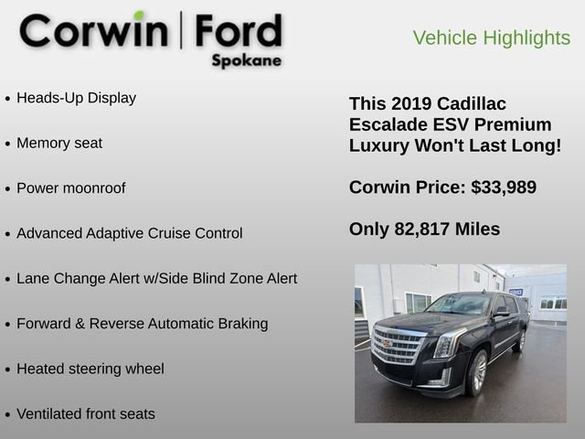 Used 2019 Cadillac Escalade ESV Premium Luxury w/ LPO, Radiant Package AWD/4WD image 11