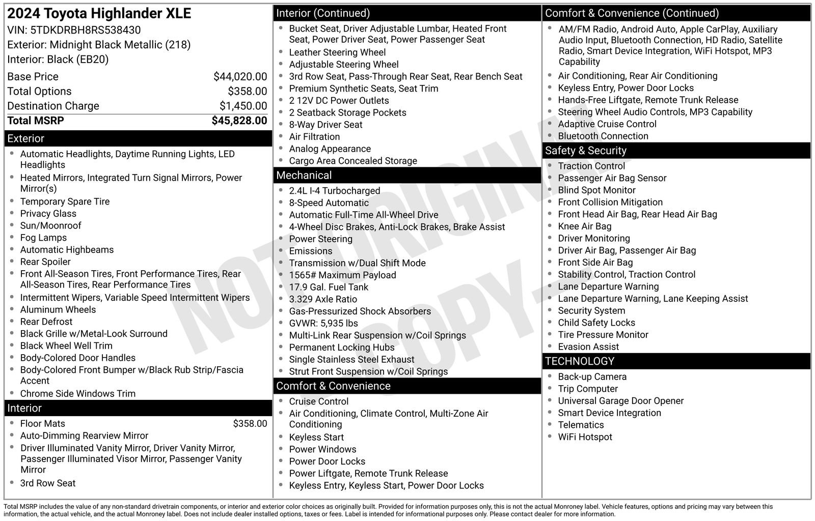 Used 2024 Toyota Highlander XLE image 40