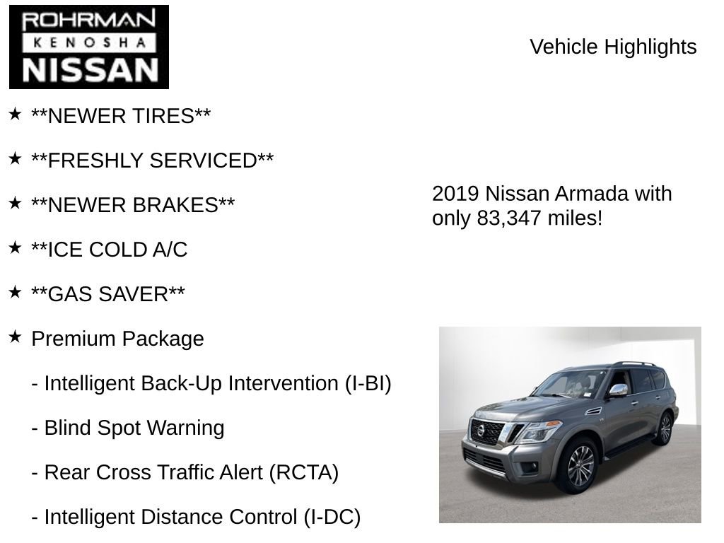 Used 2019 Nissan Armada SL w/ Premium Package AWD/4WD image 7