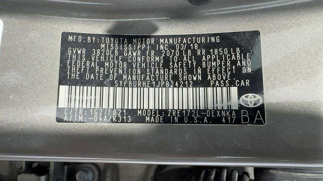 Used 2018 Toyota Corolla LE FWD image 28