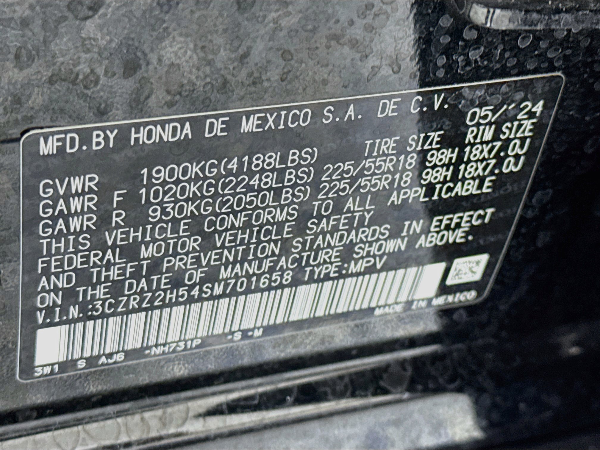 Certified 2025 Honda HR-V Sport image 30