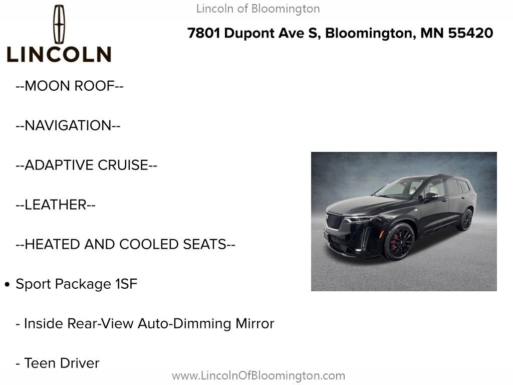 Used 2024 Cadillac XT6 Sport w/ LPO, Onyx Lite Package AWD/4WD image 5