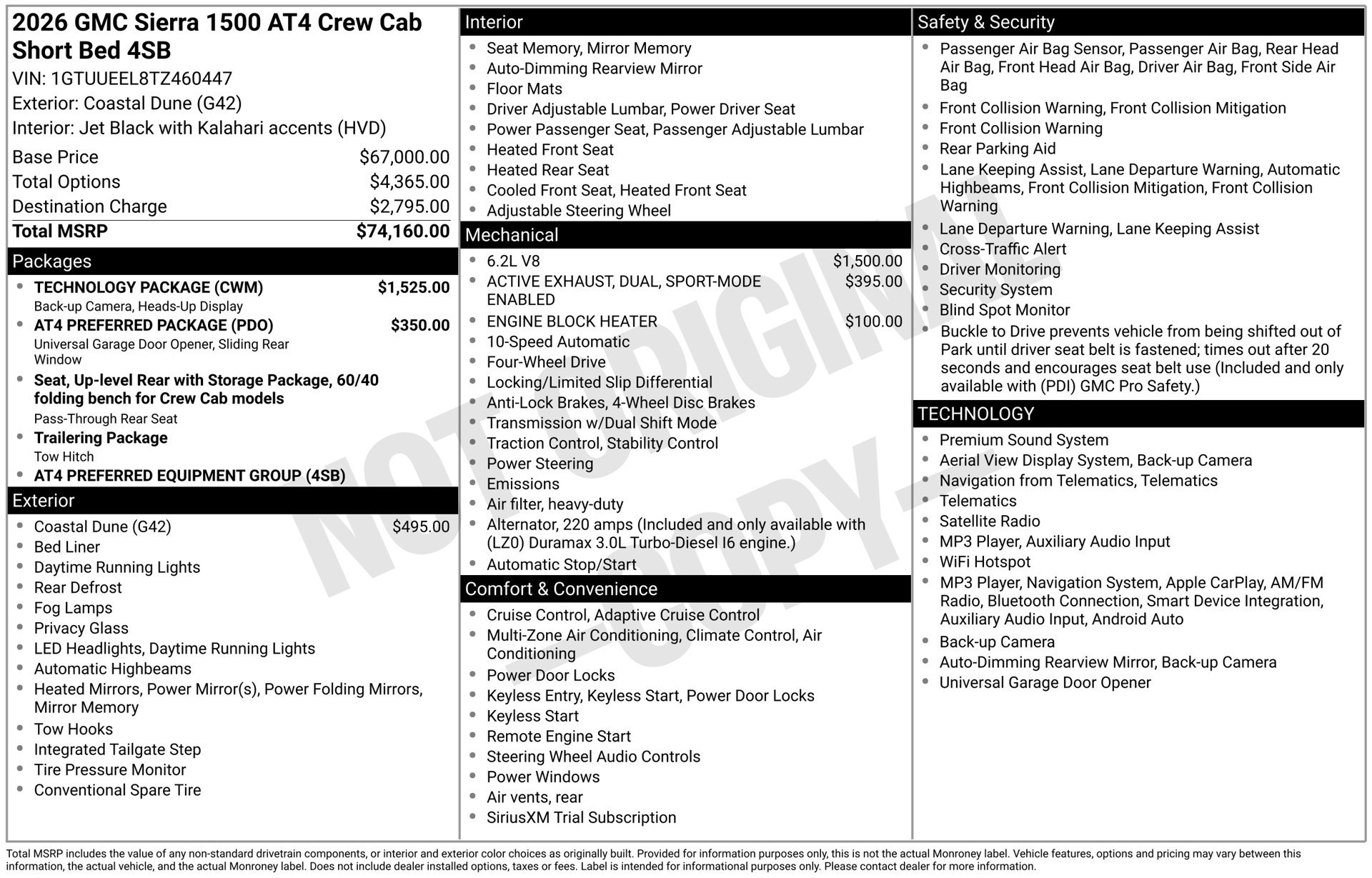 New 2026 GMC Sierra 1500 AT4 w/ Technology Package AWD/4WD image 5