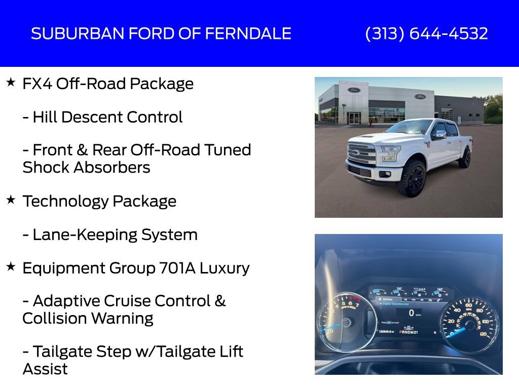 Used 2015 Ford F150 Platinum w/ Equipment Group 701A Luxury AWD/4WD image 9