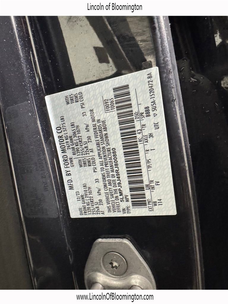 New 2024 Lincoln Nautilus Black Label w/ Jet Appearance Package (87T) image 57