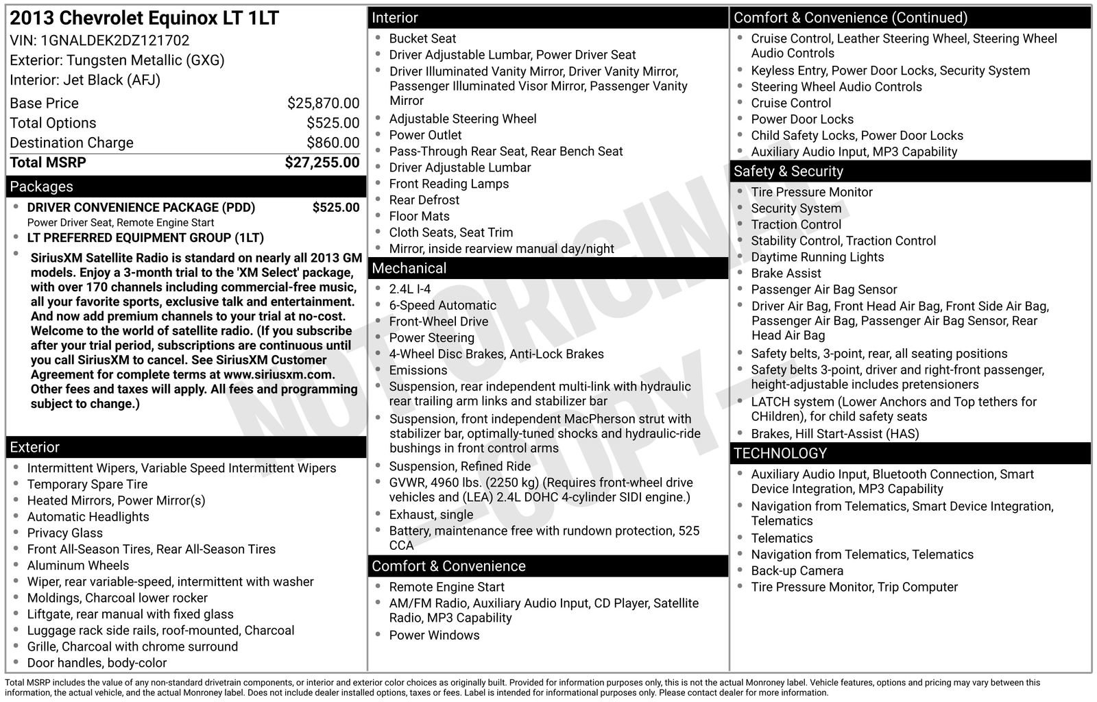 Used 2013 Chevrolet Equinox LT w/ Driver Convenience Package FWD image 38