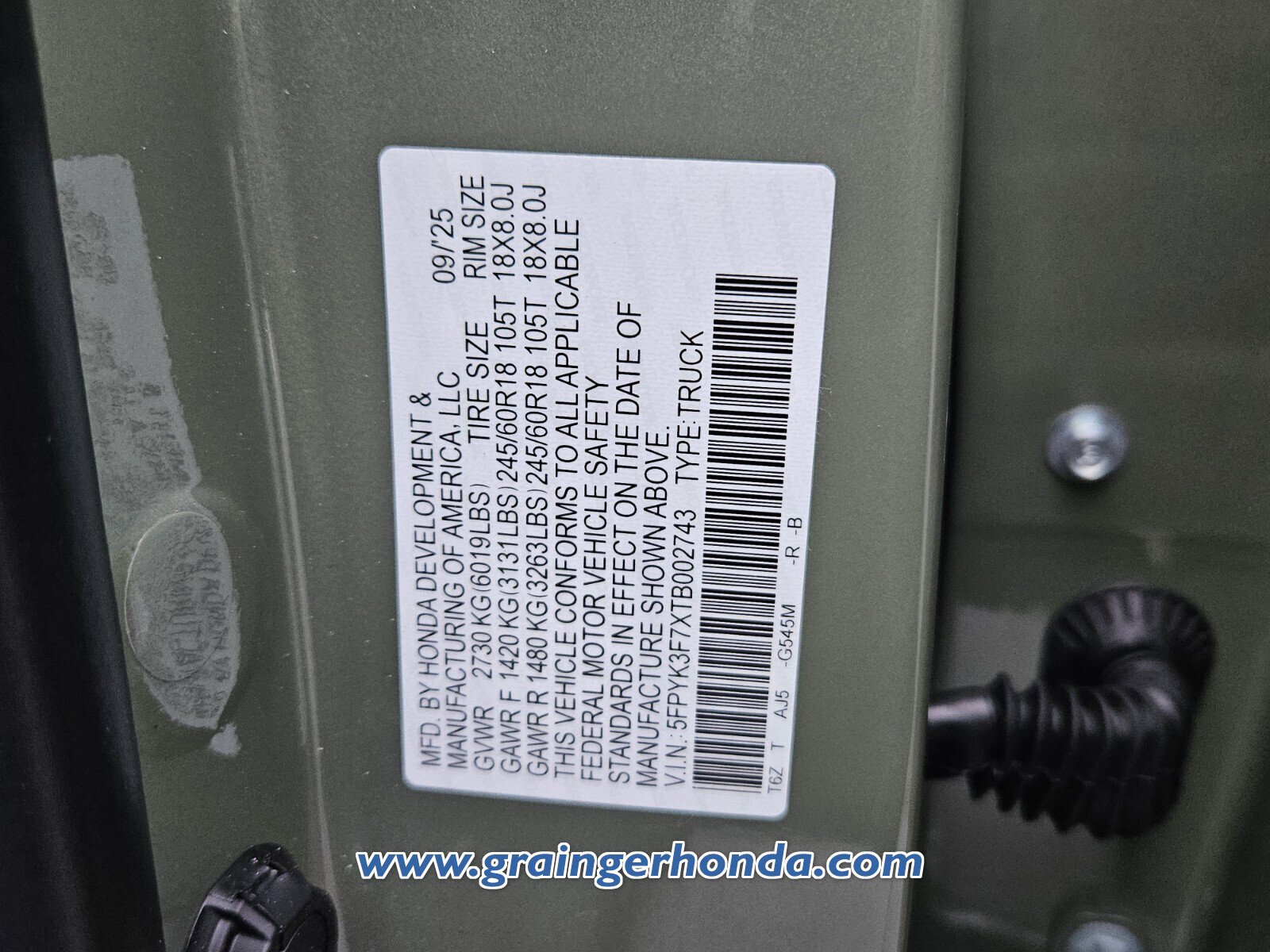 New 2026 Honda Ridgeline TrailSport+ image 13