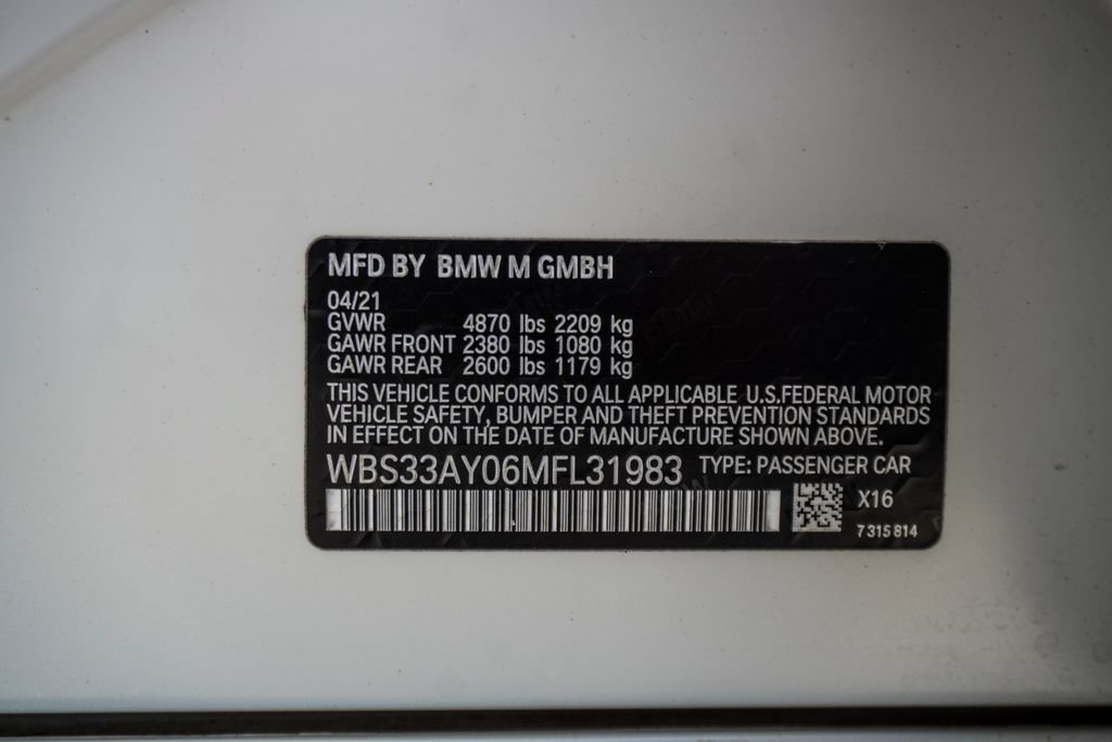 Used 2021 BMW M3 Competition w/ Executive Package RWD image 43