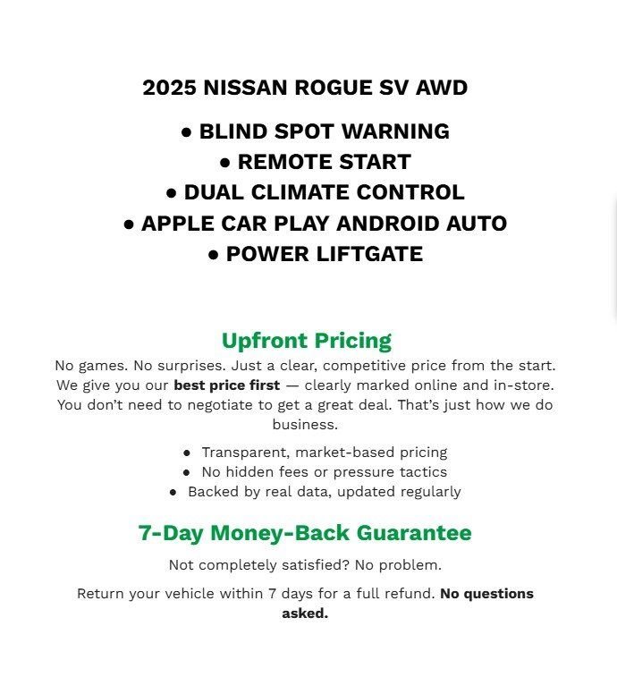 Used 2025 Nissan Rogue SV AWD/4WD image 2