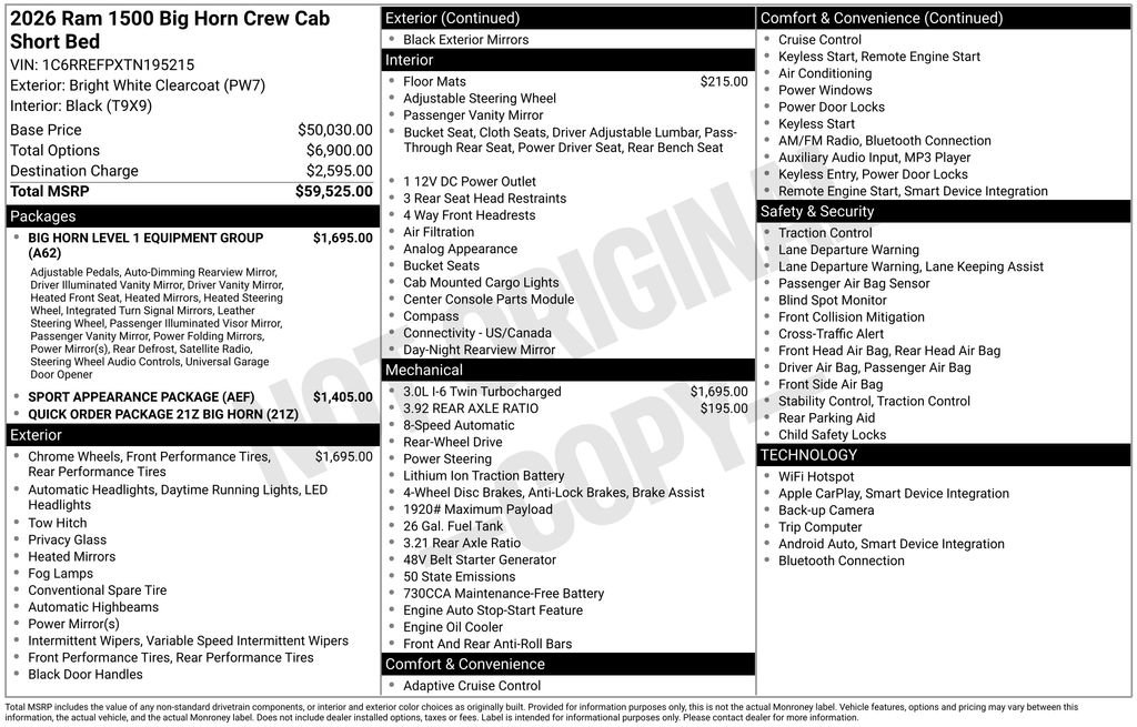 Certified 2026 RAM 1500 Big Horn RWD image 8