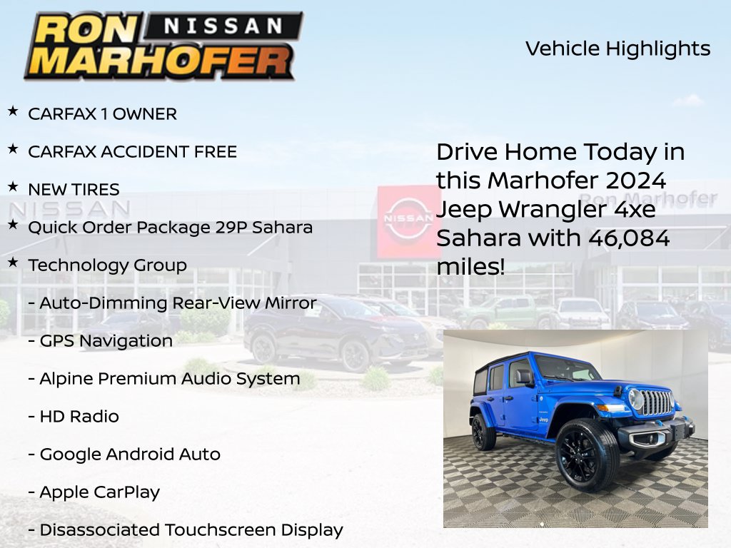 Used 2024 Jeep Wrangler Unlimited Sahara w/ Technology Group AWD/4WD image 15