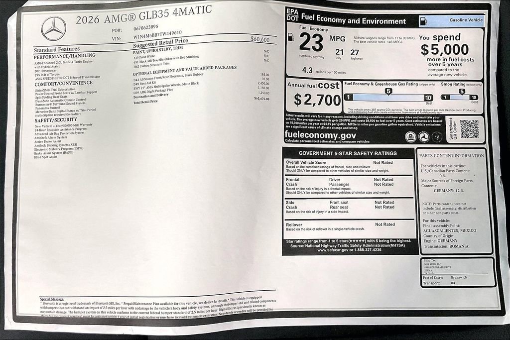 New 2026 Mercedes-Benz GLB 35 AMG 4MATIC image 19