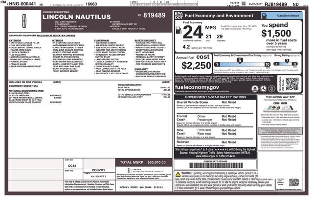 Used 2024 Lincoln Nautilus Premier AWD/4WD image 12