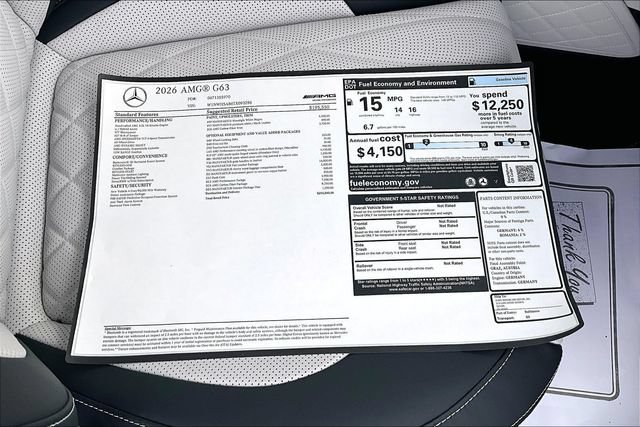 New 2026 Mercedes-Benz G 63 AMG 4MATIC image 17