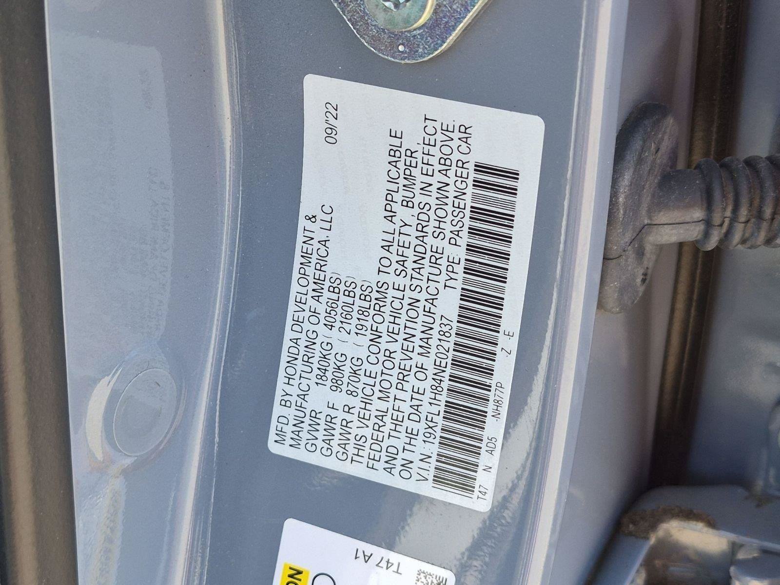 Certified 2022 Honda Civic Sport Touring image 20