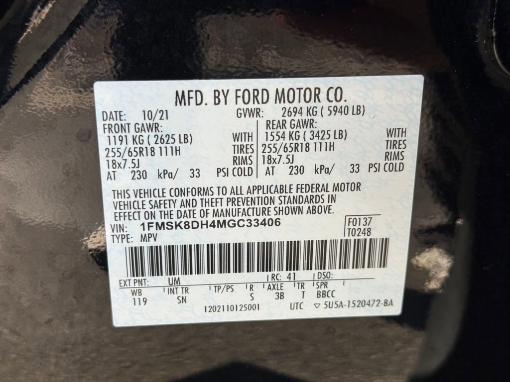 Certified 2021 Ford Explorer XLT w/ Equipment Group 202A image 27
