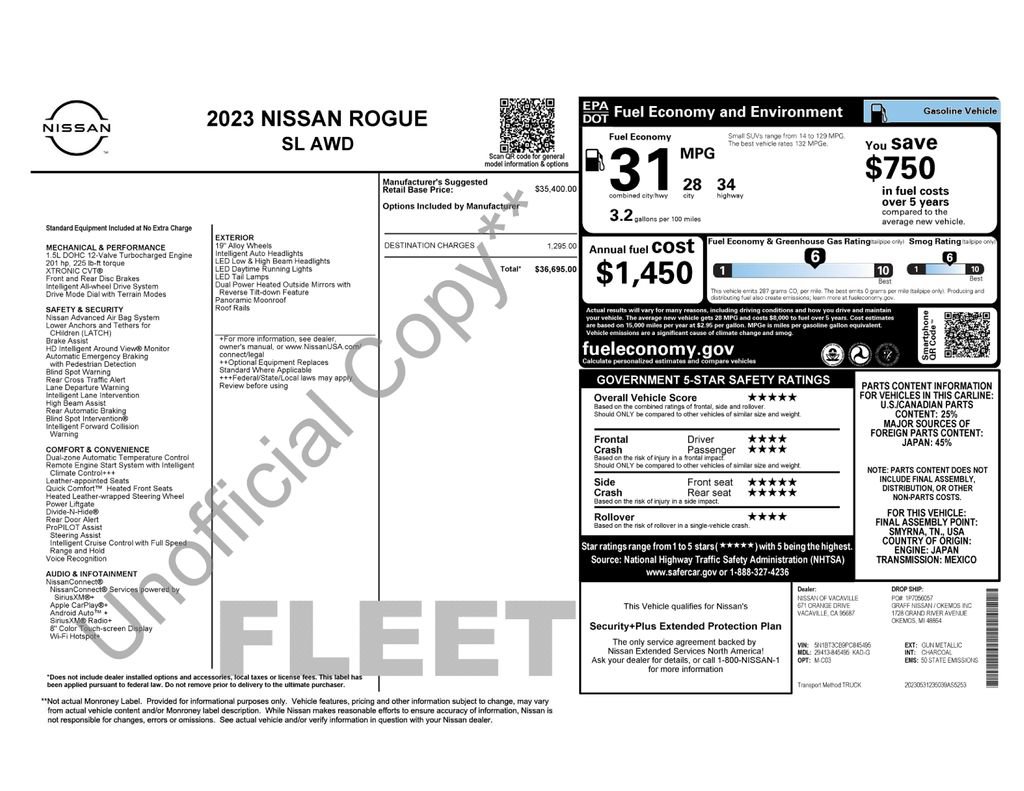 Used 2023 Nissan Rogue SL AWD/4WD image 33