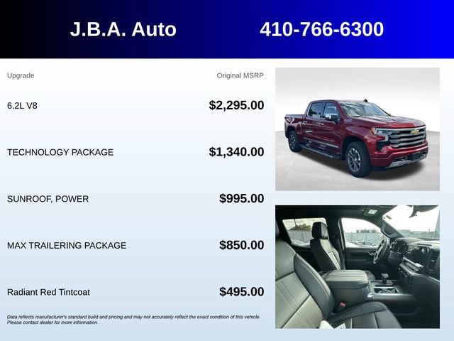 Used 2025 Chevrolet Silverado 1500 High Country w/ Technology Package AWD/4WD image 5